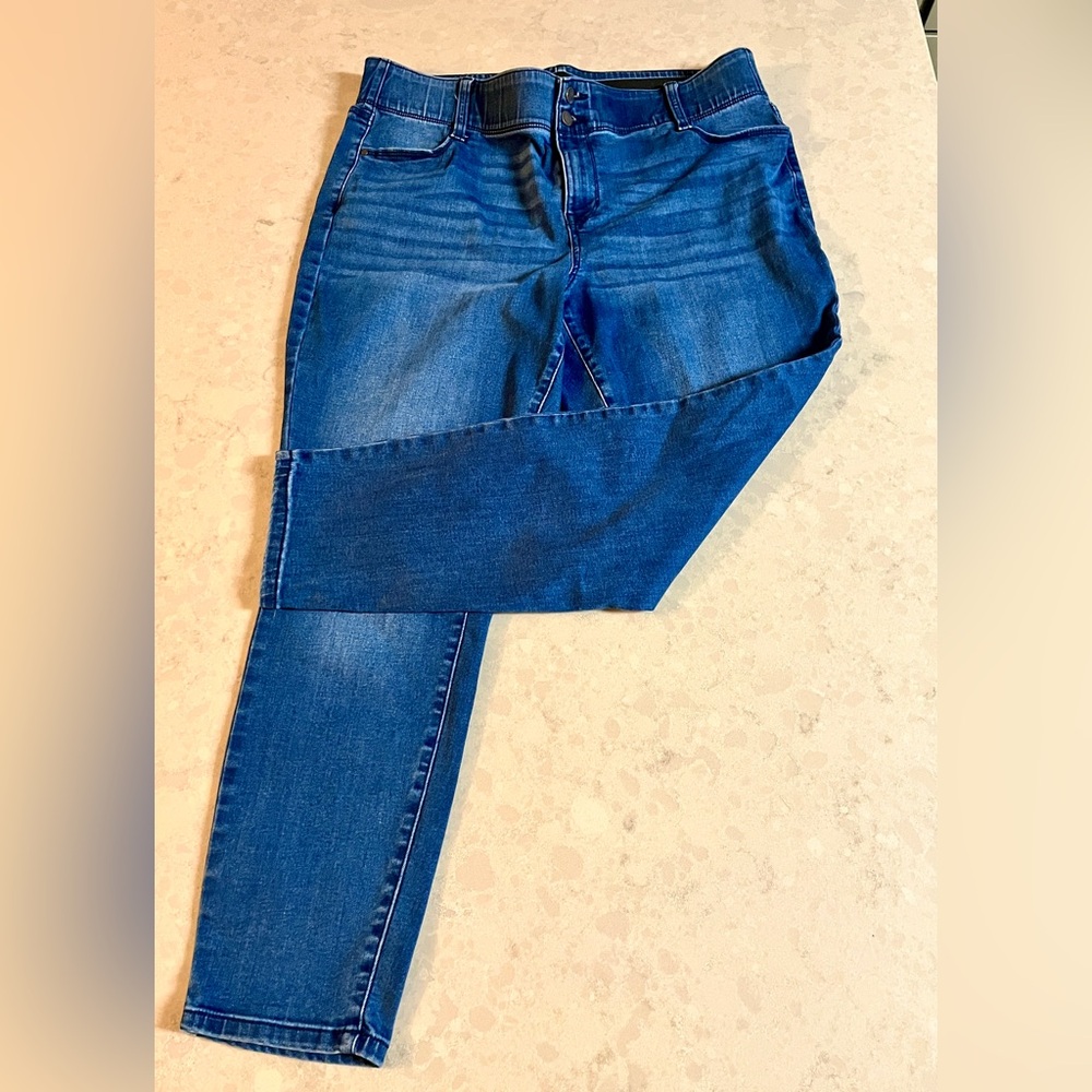 Nine West Jeans Women's Blue Mid Rise Stretch Skinny Jeans Size 18